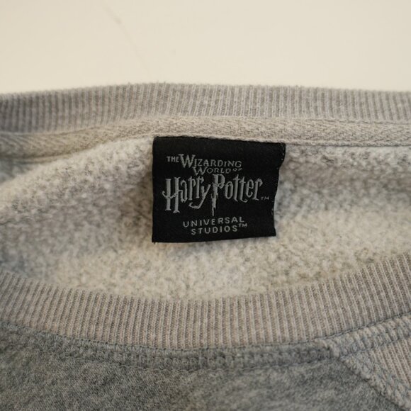 Harry Potter Slytherine Gray Round Neck Fleece Lined Large Sweater Cotton - Picture 10 of 11